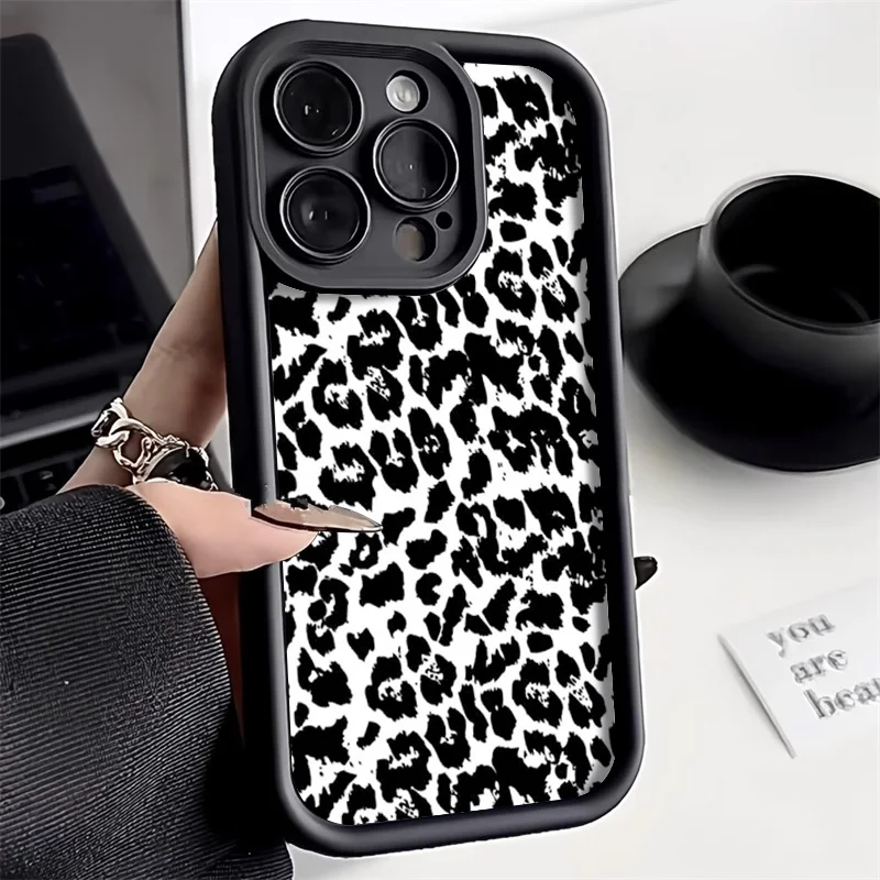 

Leopard Phone Cases For iPhone 16 Pro Max Case iPhone 13 15 ProMax 14 11 12 Pro 7 8 Plus SE XR XsMax Fashion Silicone Cover Case