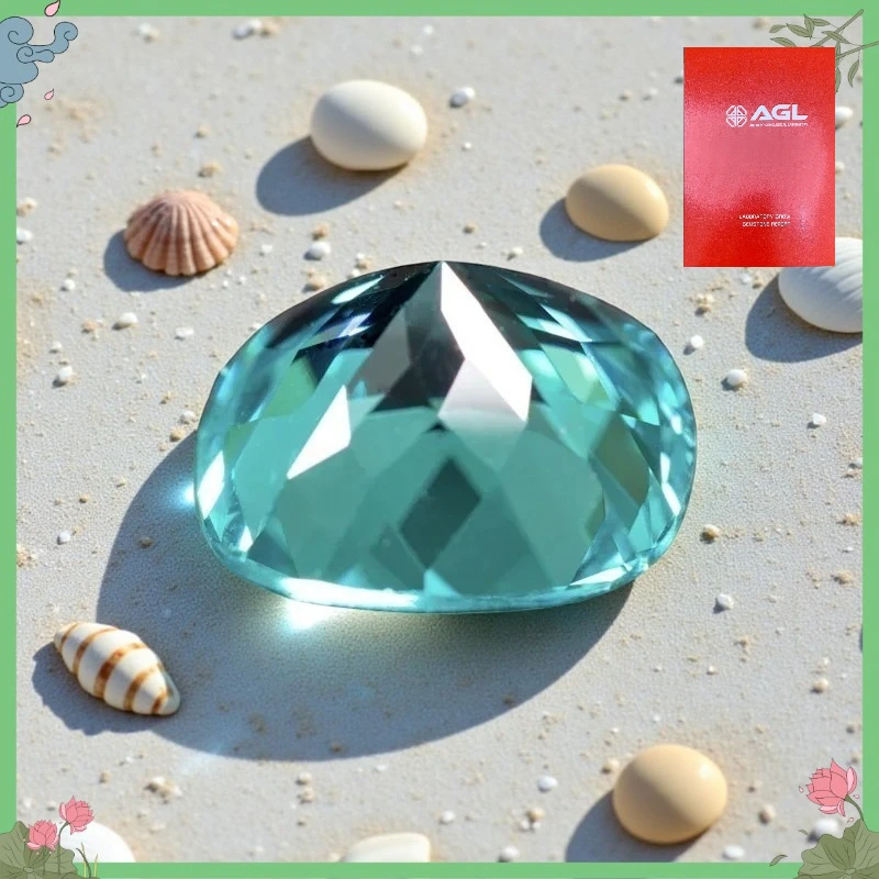 

Искусственно выращенный камень Параиба огранки «кушон» для изготовления ювелирных изделий своими руками, инкрустации колец, ожерелий, с возможностью выбора, с сертификатом AGL
