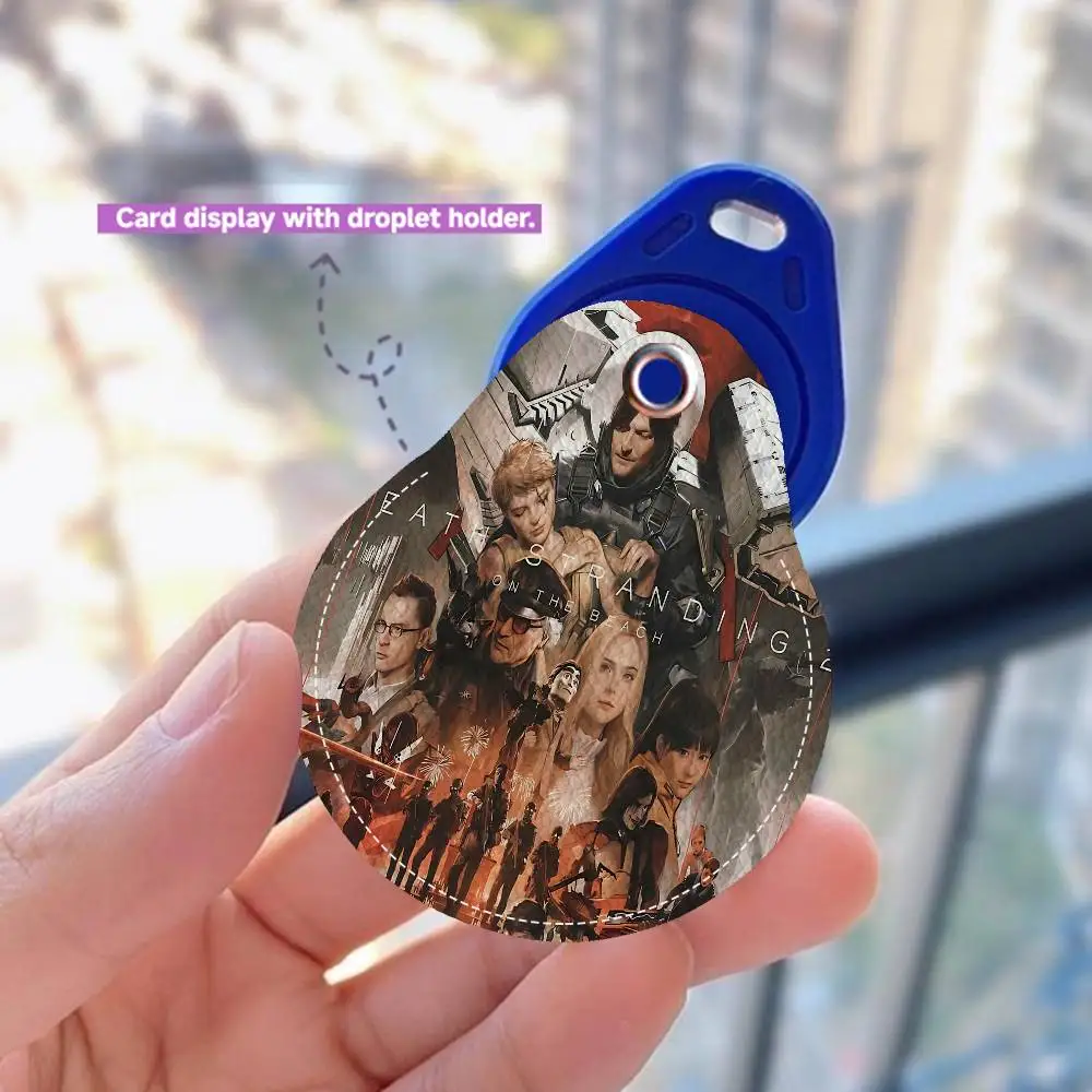 Video Game Death Stranding Waterdrop Aped N Acc Control Card Holder For Vehicles Public Transport Keychain Protective Cover