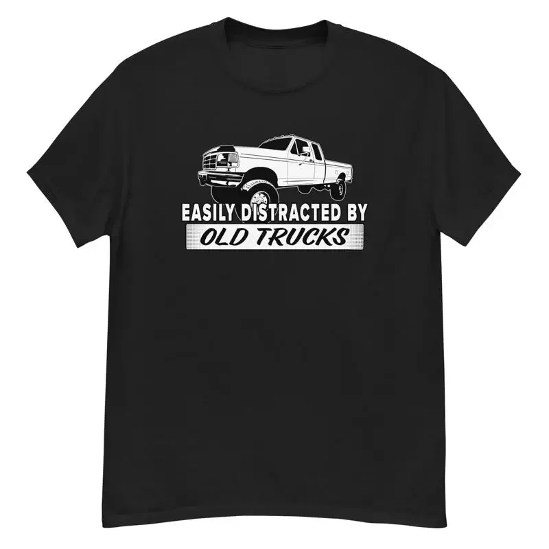 Obs Extended Cab T Shirt Easily Distracted By Old Trucks