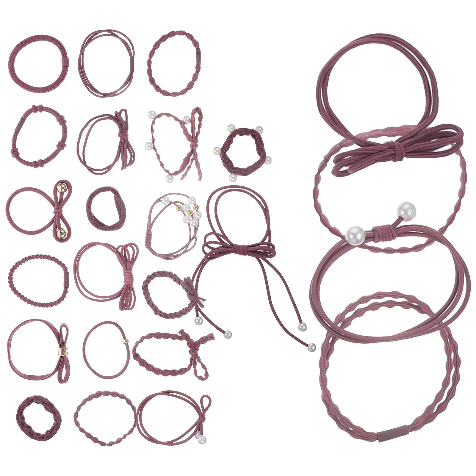 

Набор из 24 резинок-браслетов для волос: легкие, удобные, эластичные резинки-манжеты для причесок для женщин и девочек