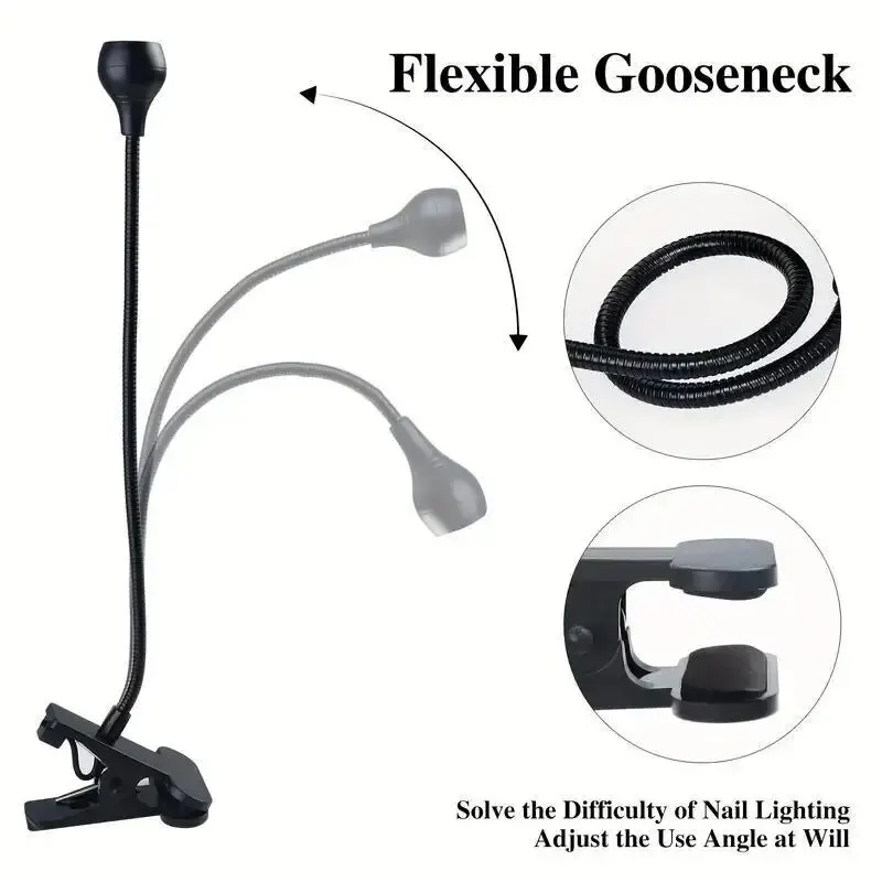 Nagellamp Led Draagbare Nagel Droger Met Clip Droger Lampen Nailslamp Voor Gel Polish Professionele Nagels Kunst Tools Home Salon Manicur