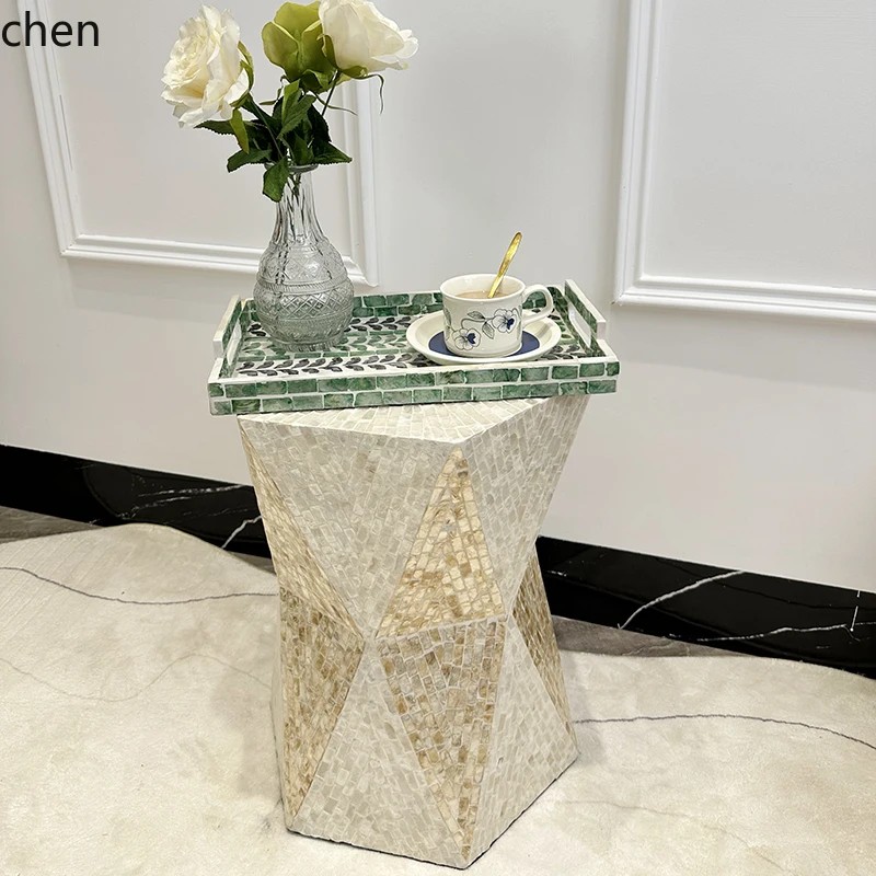 B1  decorative shell edge few home modern simple homestay sofa corner few coffee table coffee table