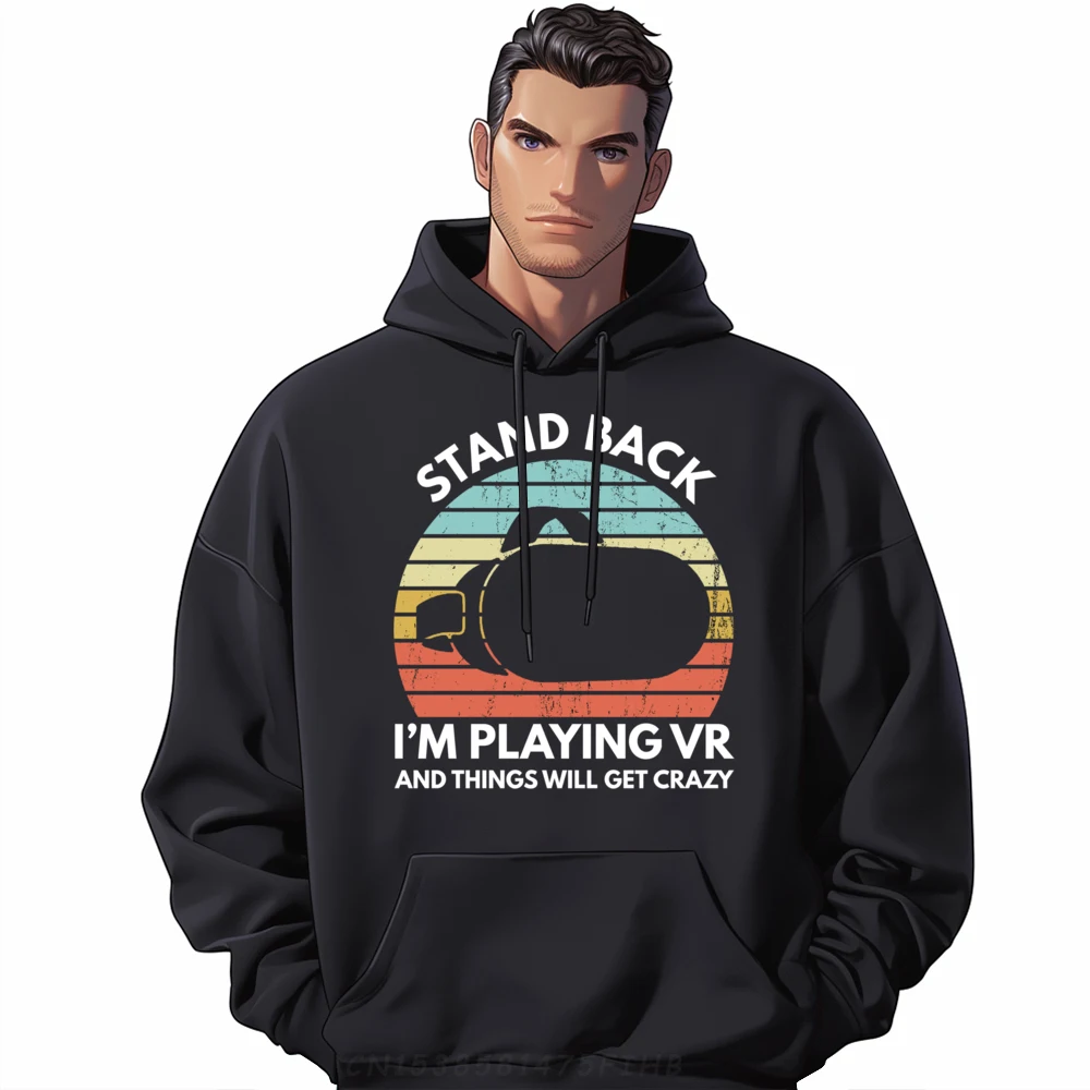 

Hip hop Long Sleeve Sweatshirt Crewneck Mens Hoodies Virtual Reality Athlete Vr Gamer Hip hop Coats Special Pullover