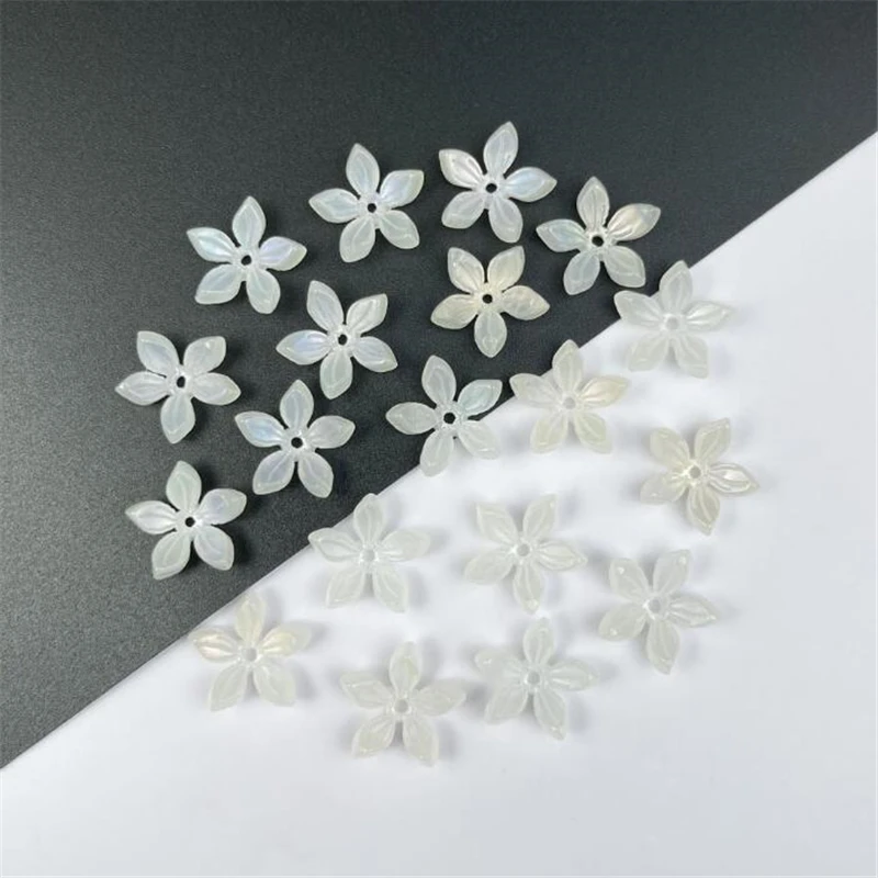 10Pcs/Lot 18MM Acetic Acid 3D Craved Flower Beads Torus Spacer Beads Charm Connectors Diy Hair Jewelry Making Resin Acessories