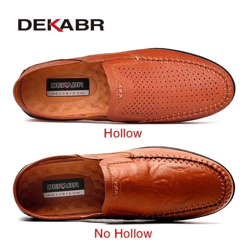 DEKABR Pu Leather Men Casual Shoes Luxury Brand Mens Loafers Moccasins Breathable Slip On Driving Shoes Plus Size 45