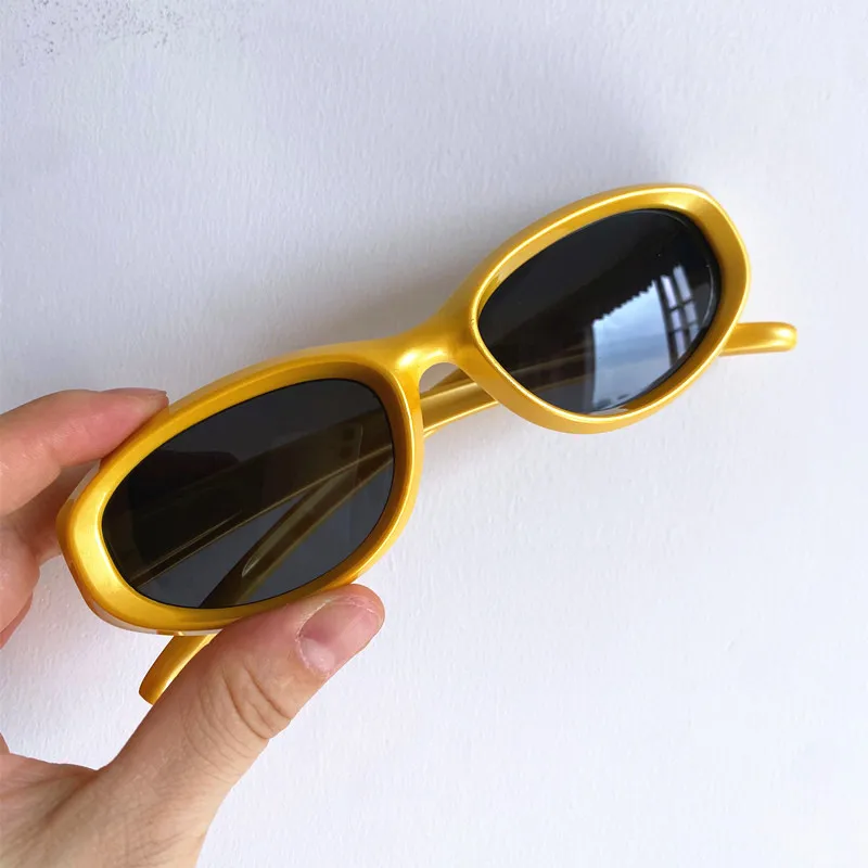 

Fashion Oval Sun Glasses Unisex Simplity Anti-UV Spectacles Retro Eyeglasses Small Frame Ornamental Sport Sunglasses