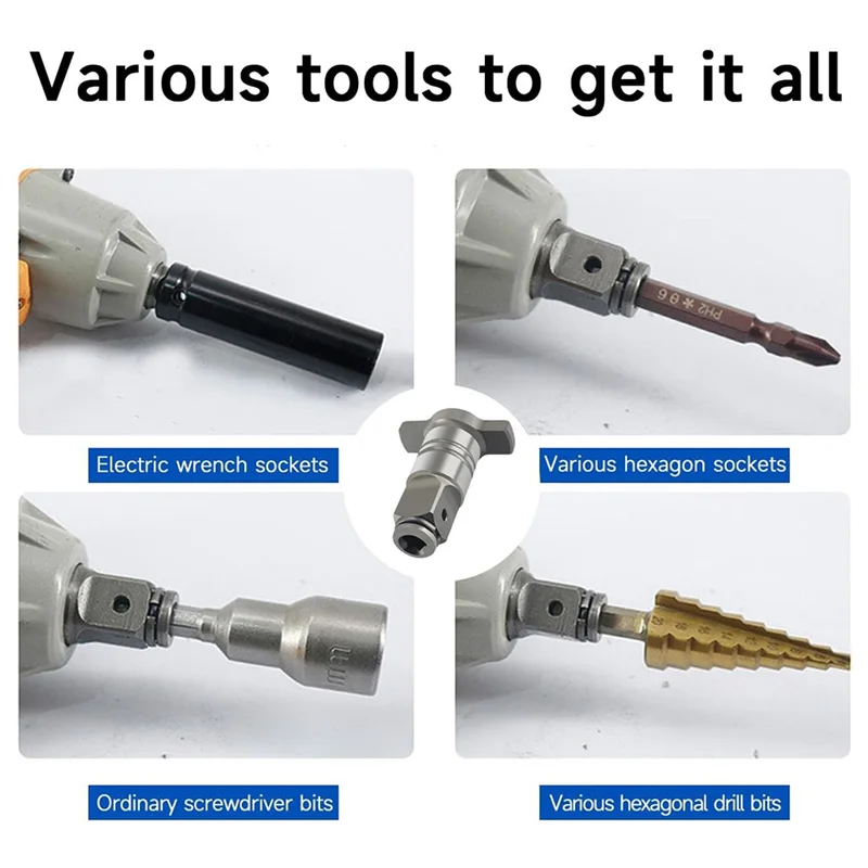

2025 Trend Conversion-Head For Electric Screwdriver, 2Pcs Electric Wrench Conversion Head, Anvil Wrench Pin Converter Shaft Adap