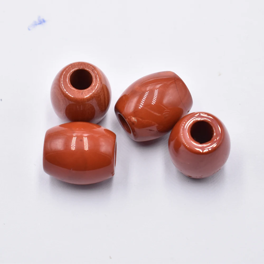 Großhandel 12 Stück/Set Modische, hochwertige Mischung aus Naturstein, 16x18mm, runde Form, große Lochperlen für DIY-Armband-Schmuckherstellung. – Detail 21