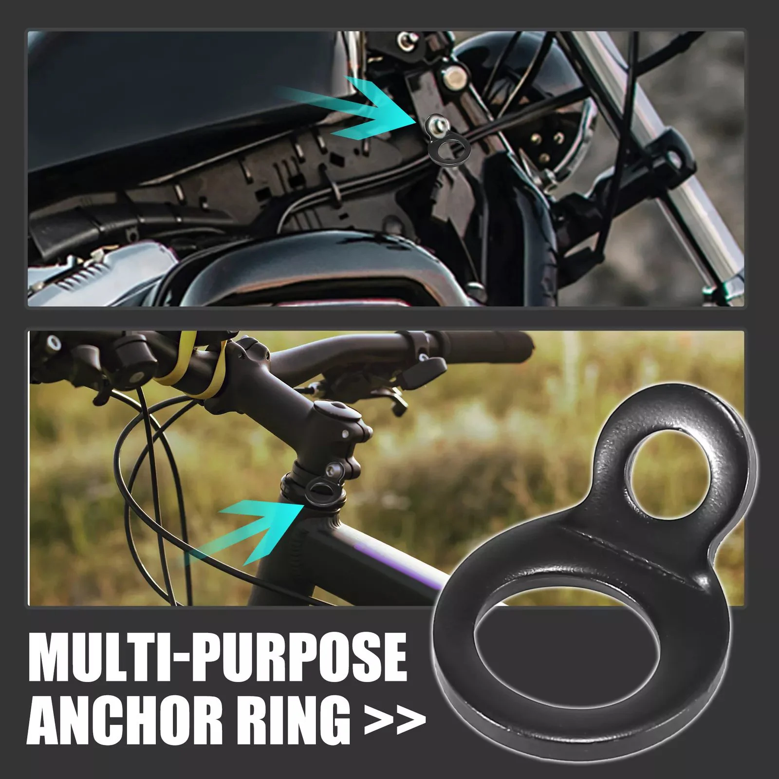 10Pcs/lot Tie Down Strap Rings Lashing Rings For Motorcycle Stainless Steel Dirt Bike Tie Down Anchors ATV Trucks Accessories