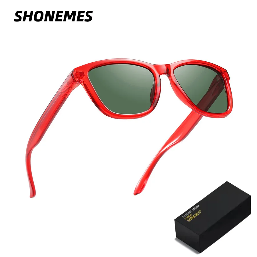 

SHONEMES Brand Polarized Sunglasses Men Women Stylish Transparent Frame Colorful Sun Glasses Outdoor UV Protection Shades