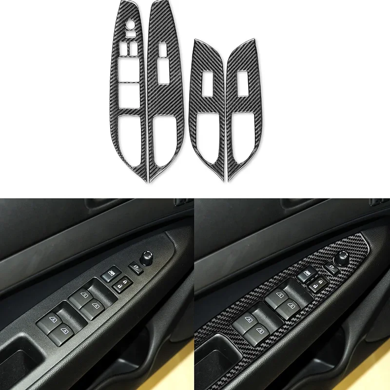 

For Infiniti G37 2008-13 G35 07-08 G25 11-12 Carbon Fiber Window Lift Control Panel Trim Cover Car Interior Accessories Sticker