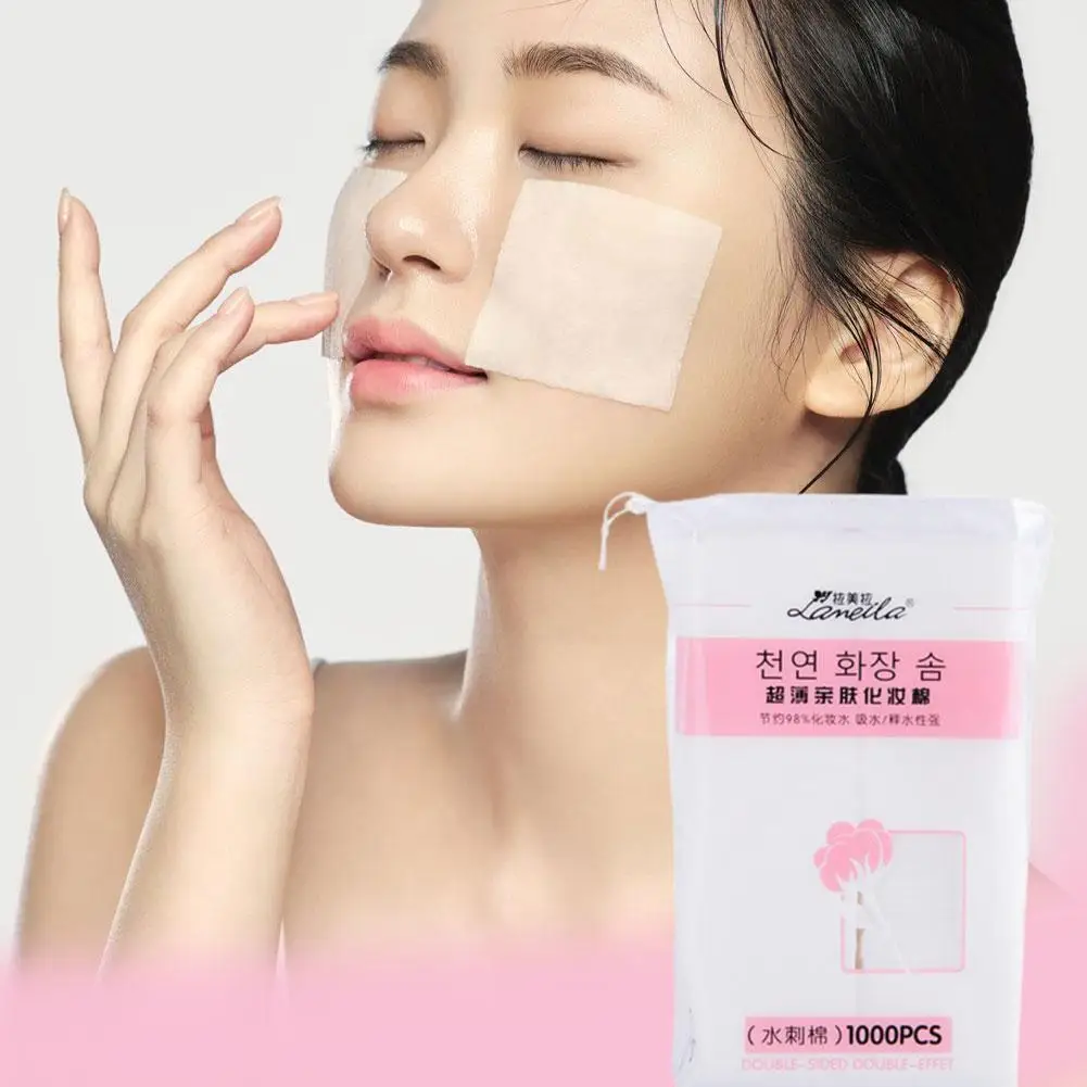 Dischetti di cotone per il viso a doppia faccia Cotone struccante addensato estensibile per strumenti di trucco cosmetico per spa viso con impacco umido