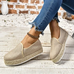 Espadrilles Womens Shoes Flat Stylish and Trendy Footwear for Fashion-Forward Females Loafers Casual Casual Slip-on Grass Woven