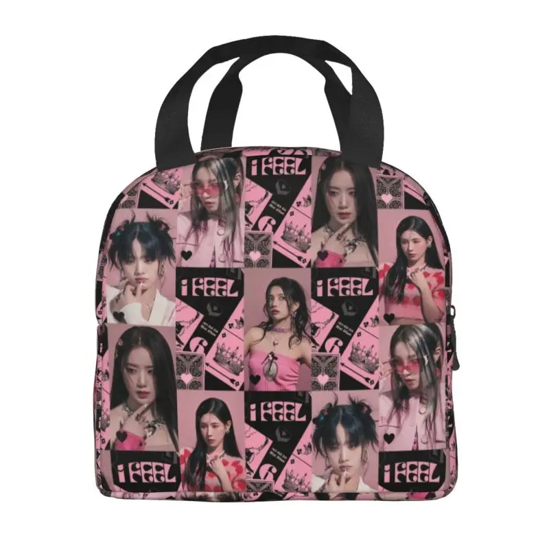 Kpop (G)I-DLEs Dance-pop Insulated Lunch Bag for Women Resuable  Thermal Cooler Lunch Box Office Work School