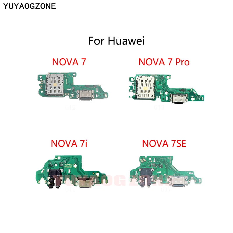 USB Charge Dock Port Socket Plug Connector Flex Cable For Huawei Nova 7 Pro 7i 7SE Charging Board Module