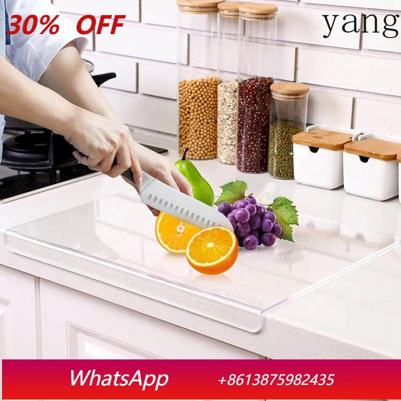 

LMM transparent acrylic cutting board kitchen countertop L-shaped beautiful easy-to-clean cutting board