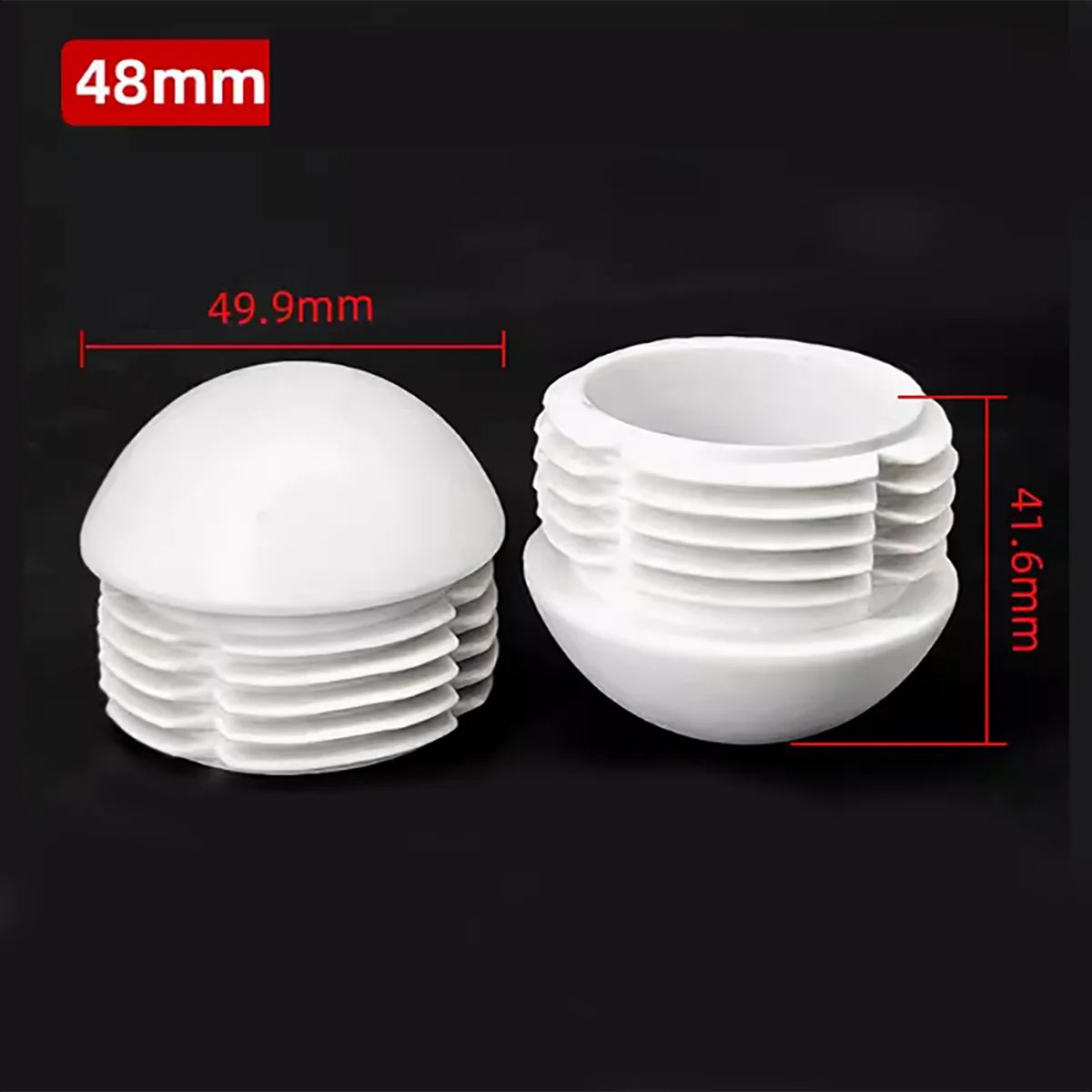 White Round Bung Plastic Blanking End Cap Tube Pipe Inserts Plug Insert Stoppers 13mm 16mm 19mm 20mm 22mm 25mm 28mm 30mm-60mm ﻿