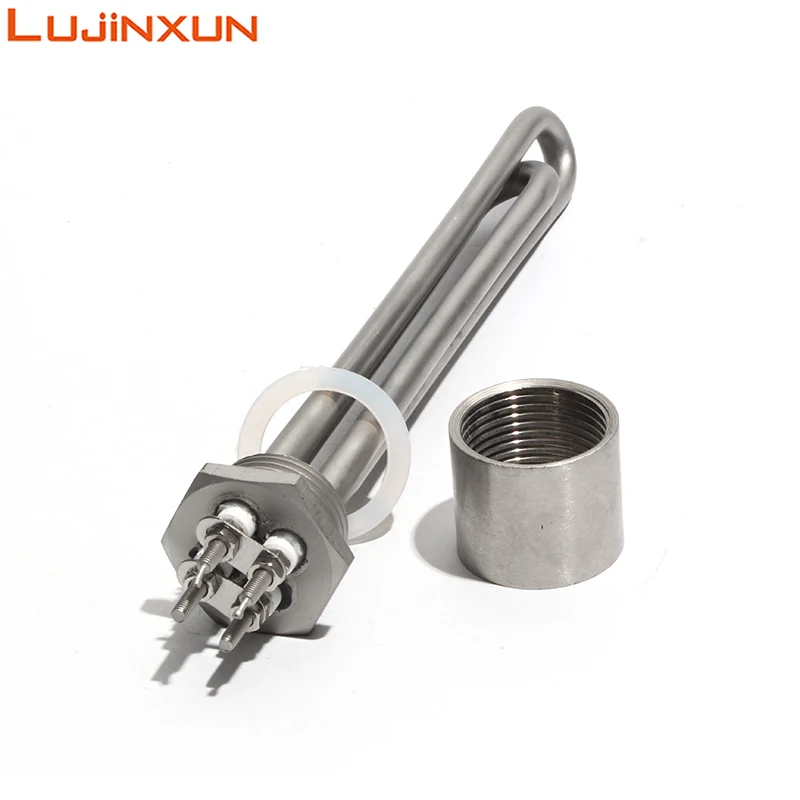 LUJINXUN DN25 DC12V/24V/48V 300W 600W Heating Element For Solar Water Heater 1inch Tubular Heaters All 304 Stainless Steel