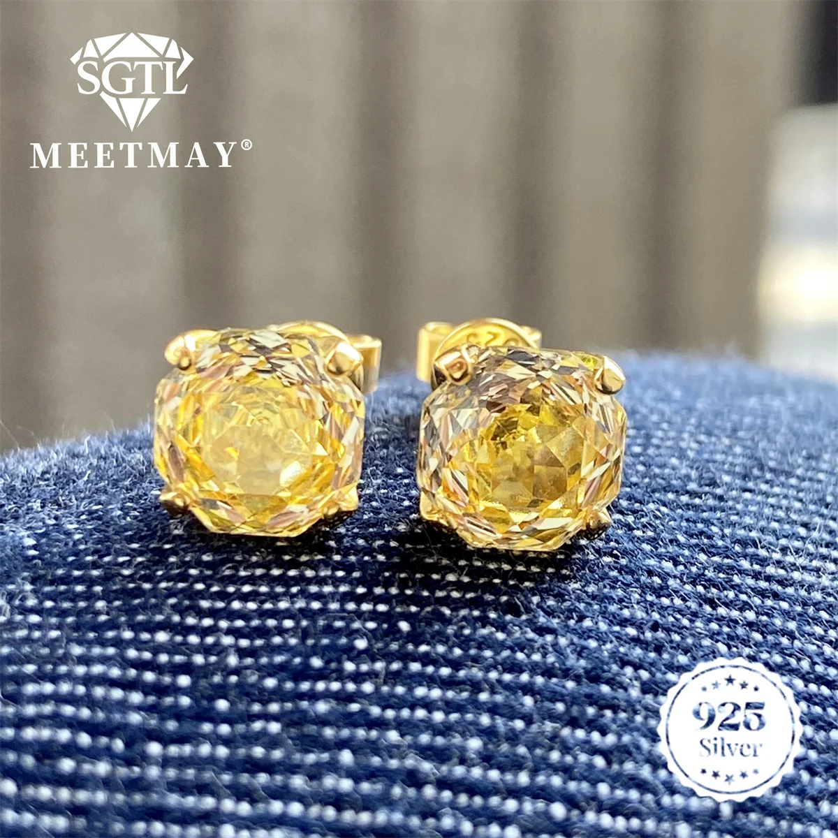 Bocarman Rose Cut Ohrstecker aus S925 Silber mit Paraiba Farbverlauf Zirkonia, Hypoallergener Glamouröser Schmuck für Sie – Detail 11