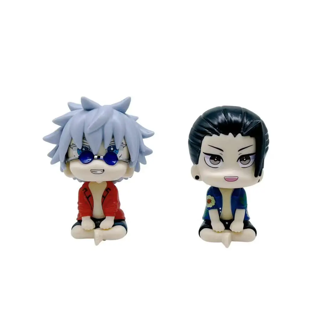 Jjk figura geto suguru olhar figura edição q satoru gojo figura geto e gojo figura de ação pose sentada modelo brinquedo presente