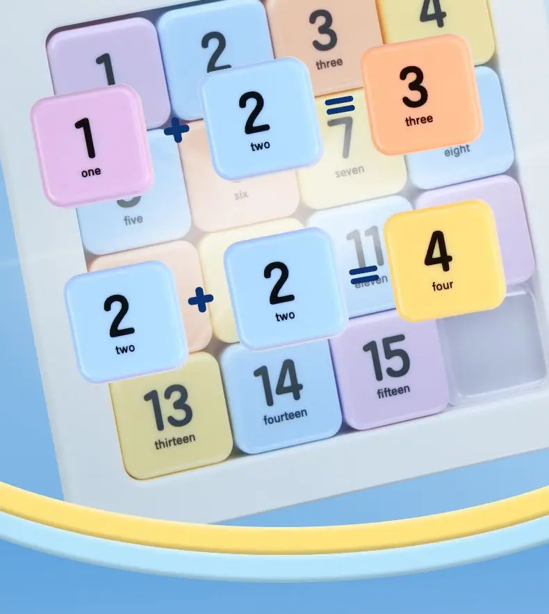 Bloco deslizante magnético quebra-cabeça número huarong estrada matemática quebra-cabeça crianças brinquedos educativos interativos diversão jogos de tabuleiro crianças presente