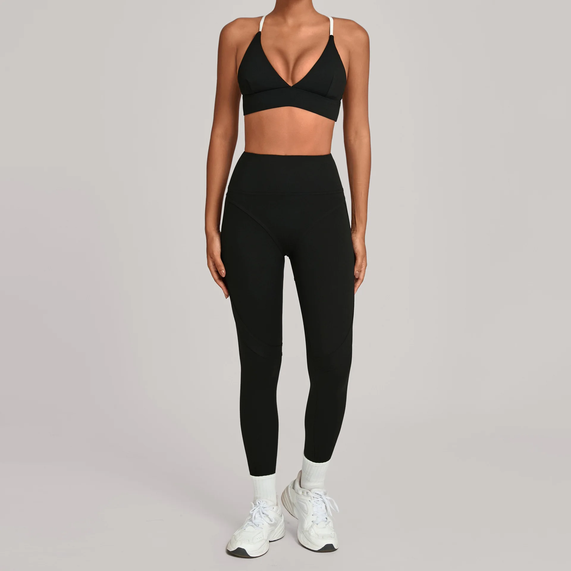Women Sports Tracksuit 2 Piece Yoga Sets Sports Bra High Waist Leggings Push Up Gym Outfits Sportswear