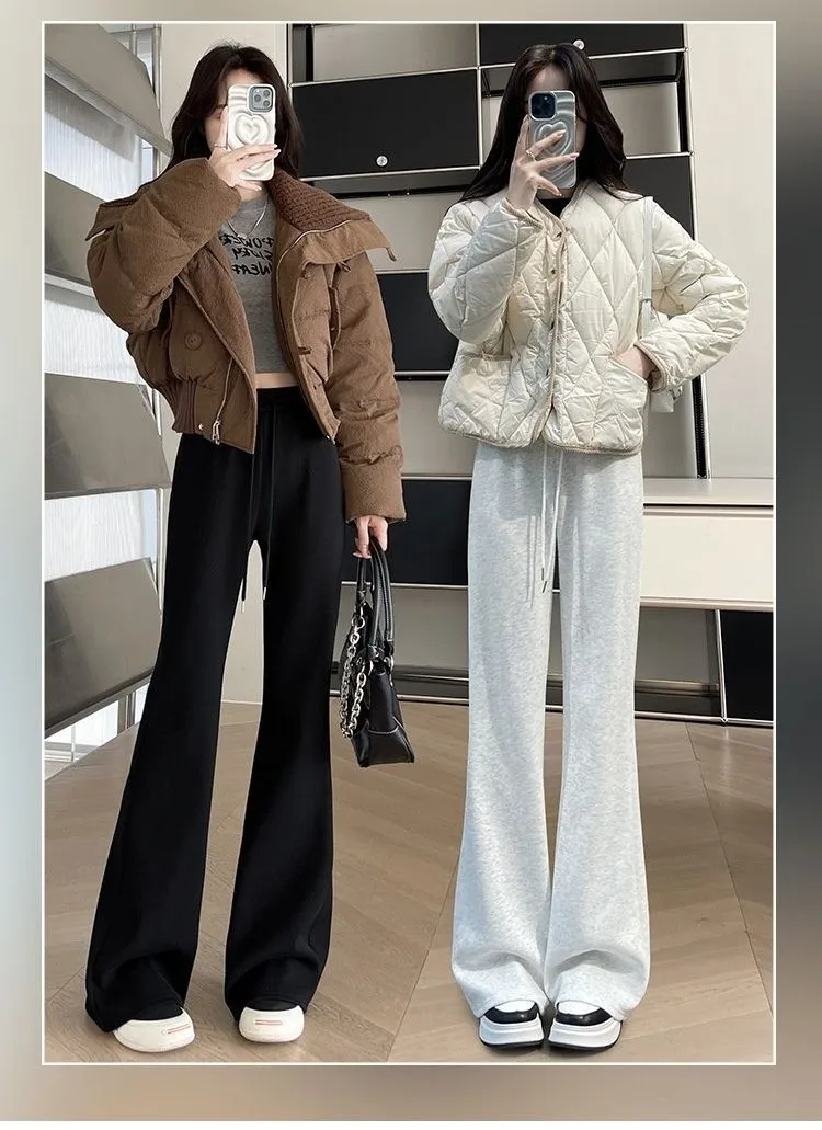 

Джинсы Bootcut, синие женские уютные зимние женские уличные одежды в стиле панк с леопардовым принтом, драпировка, розовый дизайн, крест, однотонный, глубокий цвет, академический Sihouette