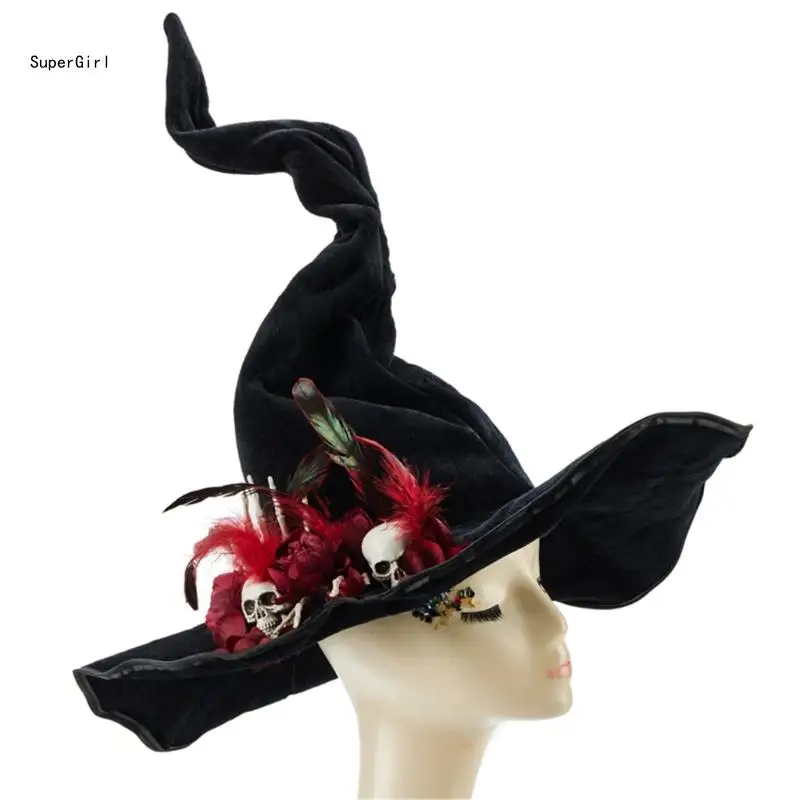 Teenager Witch Hat Halloween Easter Party Witch Hat Masquerades Wizard Hat J78E