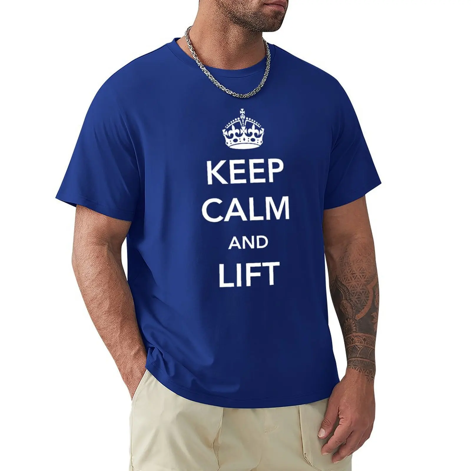 

Keep calm and lift T-Shirt anime clothes aesthetic clothes mens white t shirts