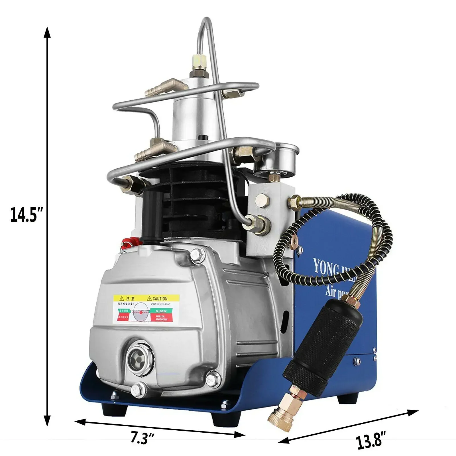 

Customizable Electric Air Compressor 4500PSI High Pressure PCP Air Pump 1800W 300BAR Manual Stop for Paintball Air Rifle Diving