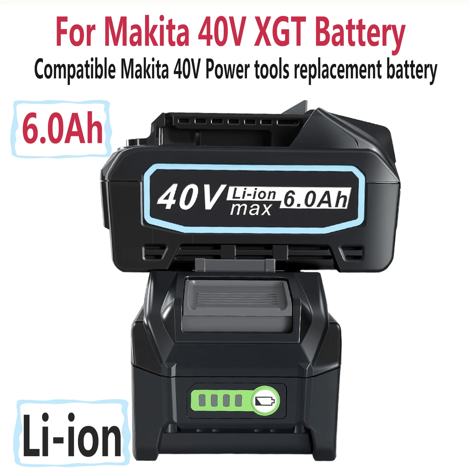 40V 6.0Ah Li-ion Battery For Makita XGT 40V BL4025 BL4040 BL4020 BL4050 BL4060 BL4050B Electric Drill Screwdriver