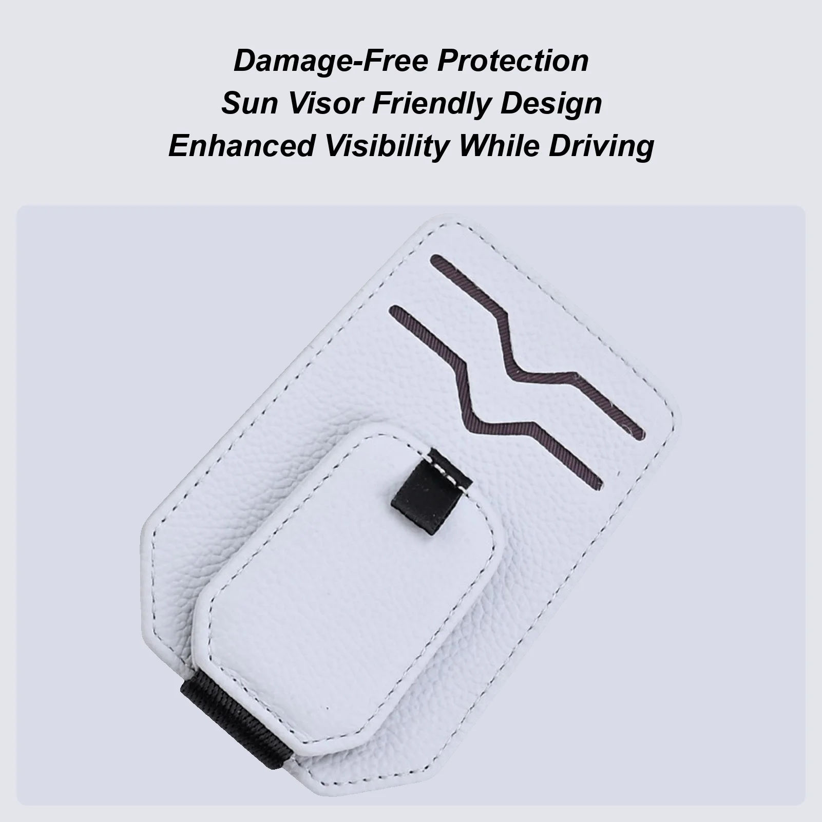 Sunglasses Clip For Car Visor Magnetic Leather Automotive Interior Organizer Sunglass Visor Clips For Cars For Vehicles SUV RV