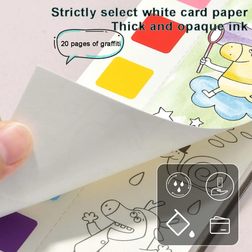 世界アドベンチャーテーマポケット水彩画ブック子供用