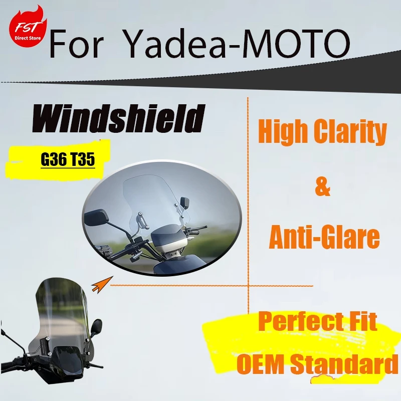 Suitable For Crown Energy T35 Modified Windshield Crown Energy G36 Yadea Electric Car Universal Raised Small Windsh