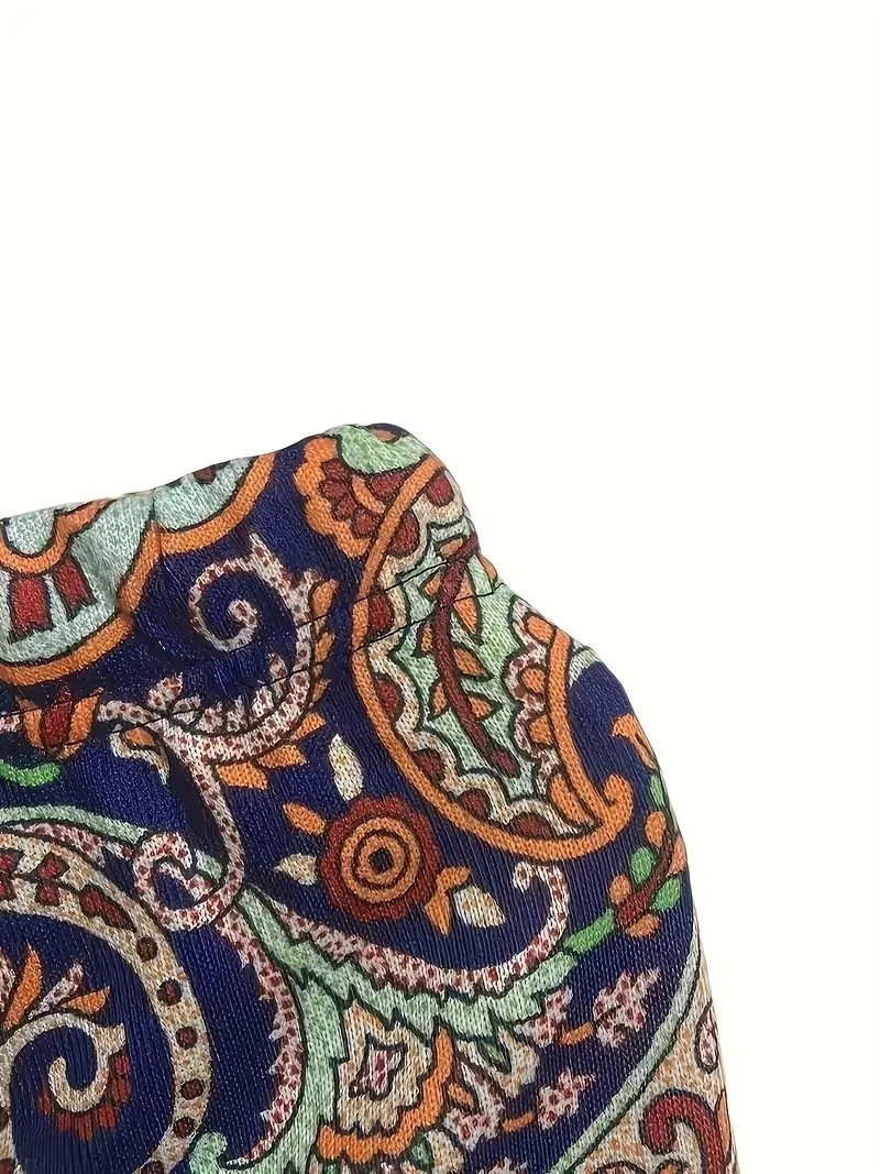Legginsy w stylu Boho damskie Plus tureckie wzory elastyczny, wysoki, lekko rozciągliwe, obcisłe legginsy