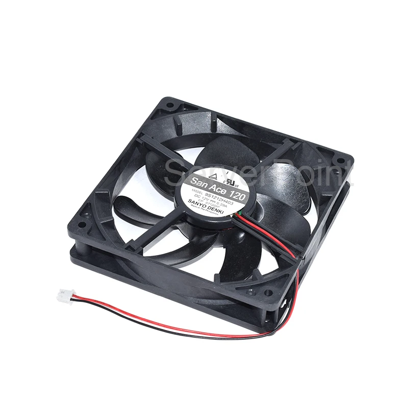 

Genuine New For San 9S1212H403 DC 12V 0.39A Two Wires 120X120x25mm Server Square Fan Cooling