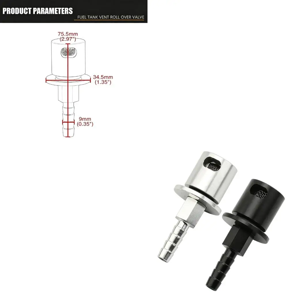 XA6H Motorcycle Vent Valves Aluminum 6061 Split Design 5/16 Inch 65G Chrome Plated Corrosion Resistant For ATV UTV