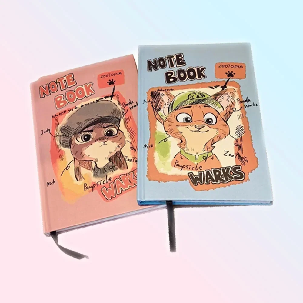 ديزني Zootopia2 أنيمي الطرفية أرنب جودي فوكس نيك دمية نموذج عالية الجمال النقدية تخزين كتاب طالب فضفاض ورقة دفتر هدية