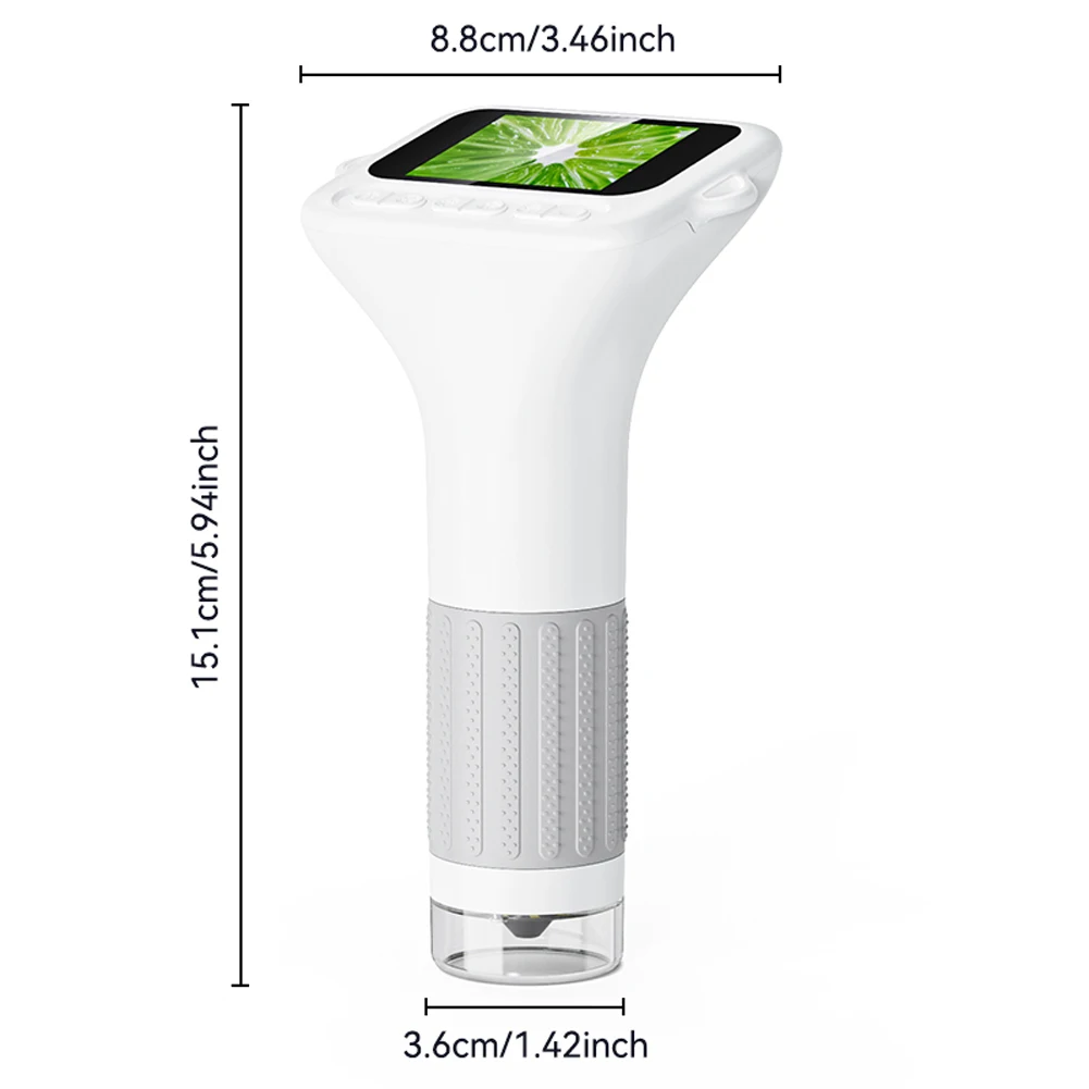 어린이를위한 현미경 2 인치 IPS 스크린 디지털 현미경 어린이 현미경 과학 실험을위한 휴대용 현미경 카메라