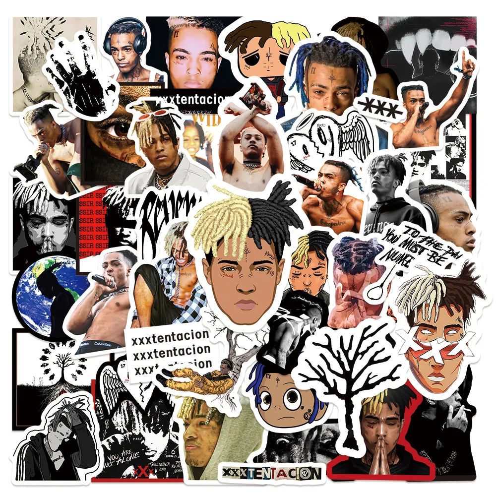 58PCS new stickers xxxtentacion European, American, Florida rapper decoration account notebook water cup gift