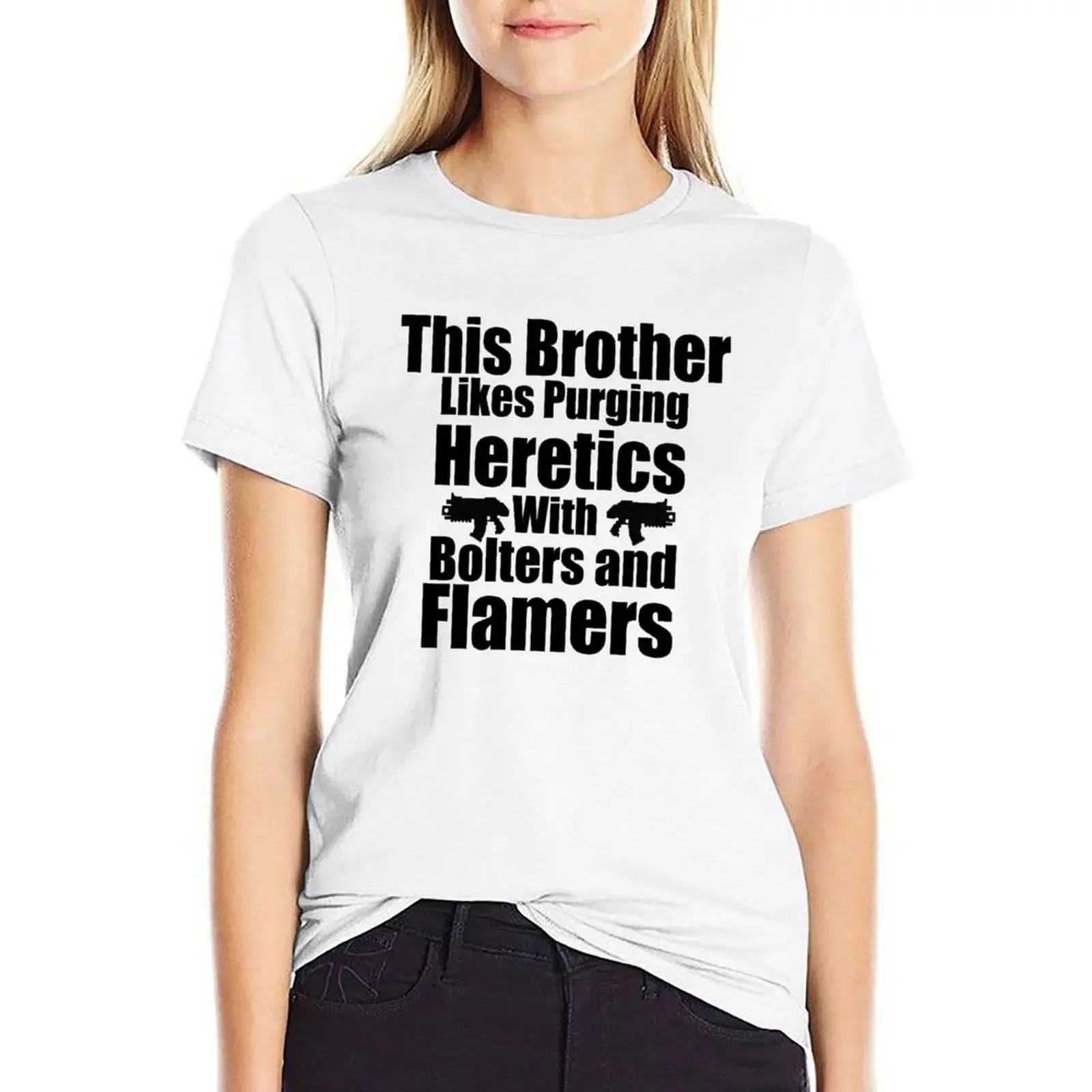 Brothers of the bolter T-shirt lady clothes summer top Short sleeve tee t shirts for Women graphic