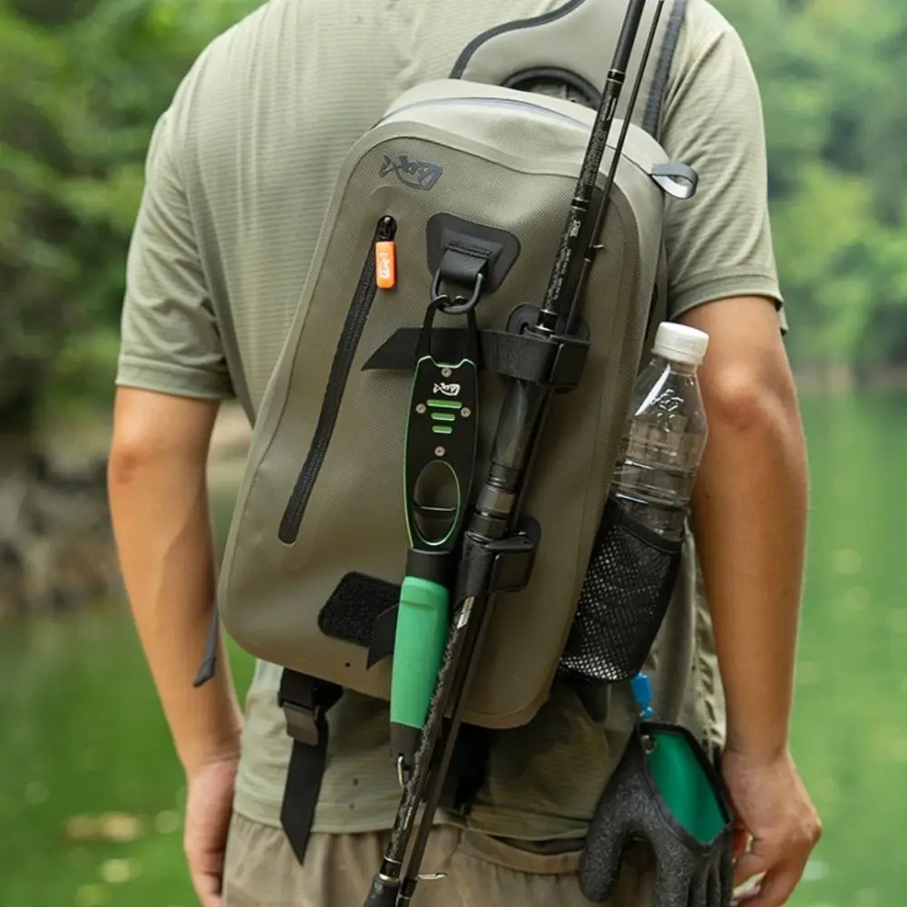 

Double-layer TPU Lure Fishing Bags Waterproof Crossbody Fishing Shoulder Bag Adjustable Rod Strap Smooth and Flat