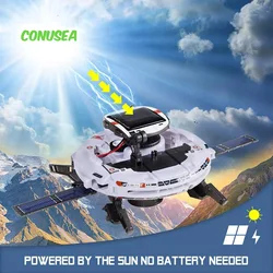 6 In 1 Solar Toy Robot Dog Solar Energy Space Ship Technology Science Kits Technological Gadgets Scientific Toy Boys Children