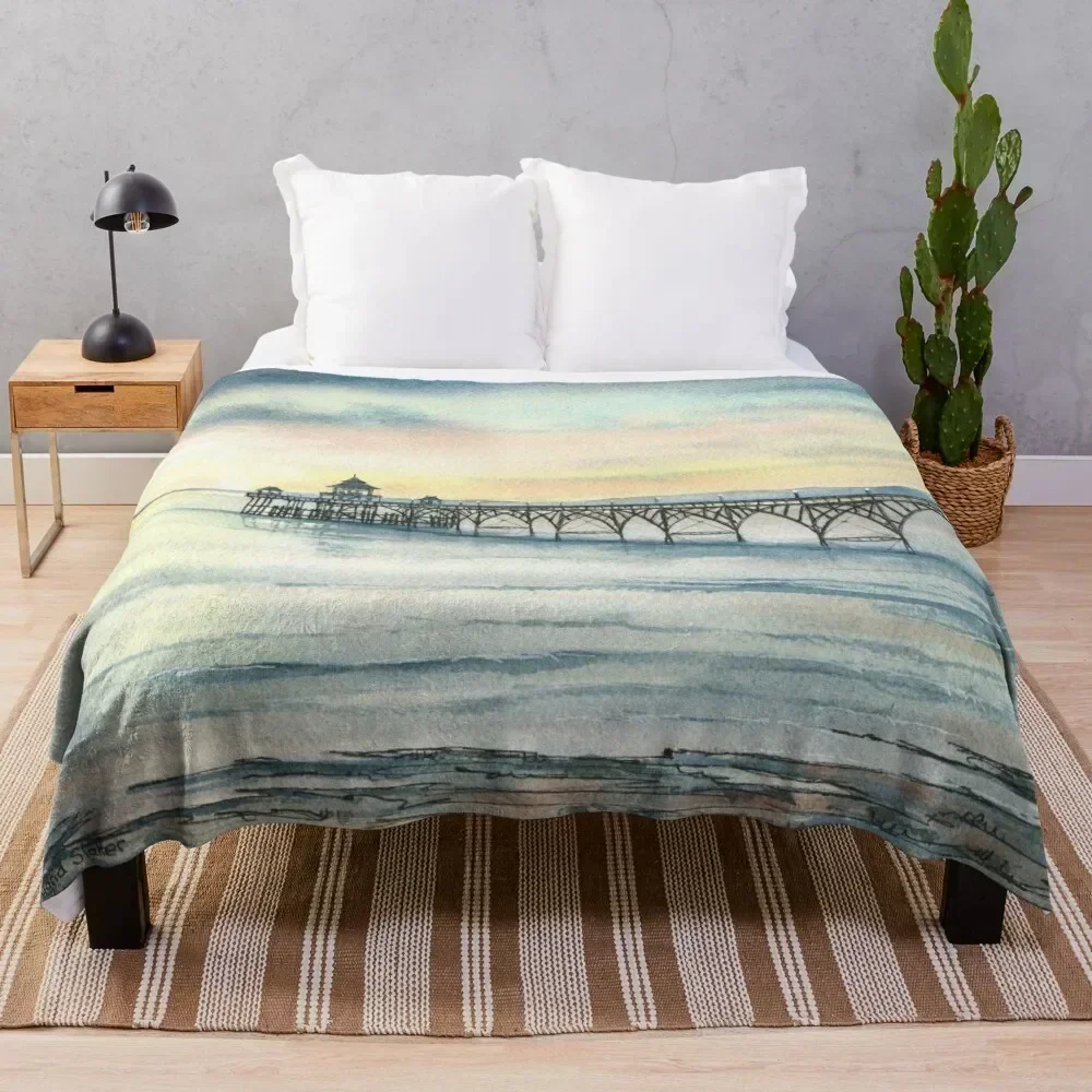 

Clevedon Pier Throw Blanket Reusable Durable Soft Blanket for All Seasons