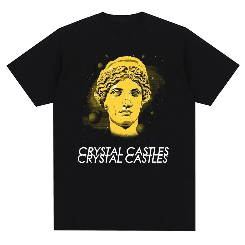 2024 Cotton Tees Men Casual Crystal Castles Fashion Print T Shirt Crew Neck Streetwear Short Sleeve T Shirt Women Free shipping