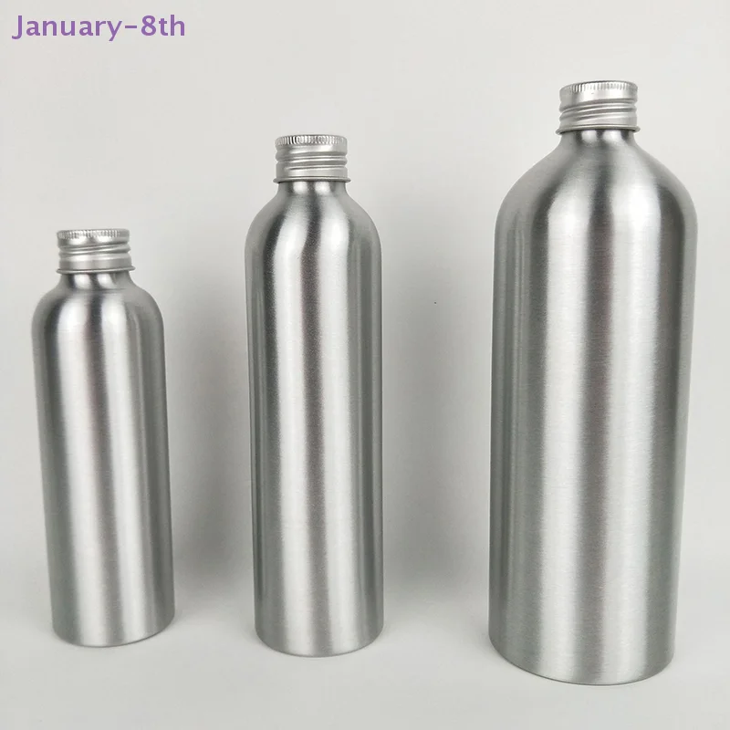 30 ml-250 ml Silber Aluminium Flasche mit Schraubverschluss Parfüm Kosmetik Toner Wasserflasche Reise tragbare nachfüllbare Flasche