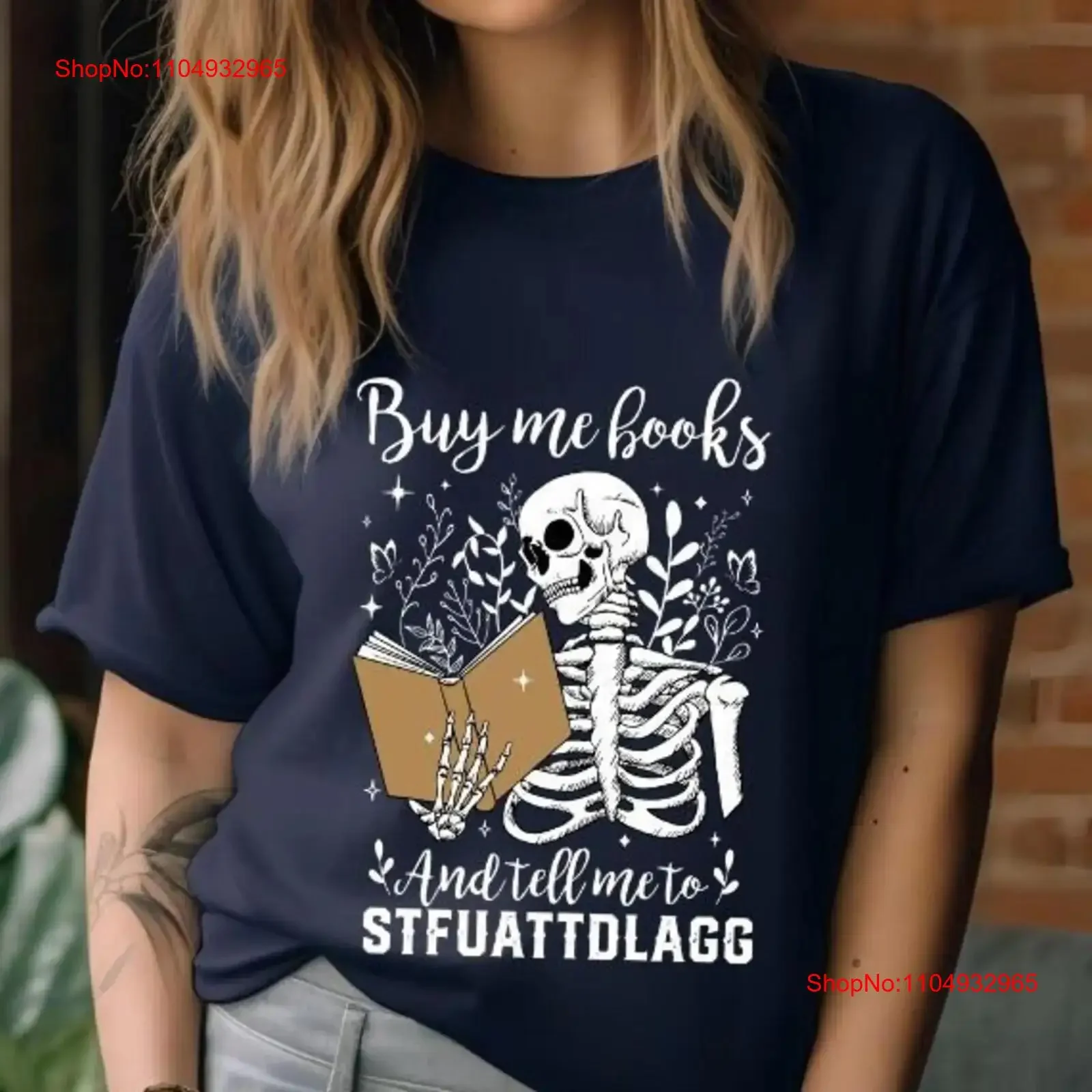 

Book T Shirt Buy Me Books Tell To STFUATTDLAGG Lover Reading Reader Bookworm vintage Washed Unisex Stylish Slightly