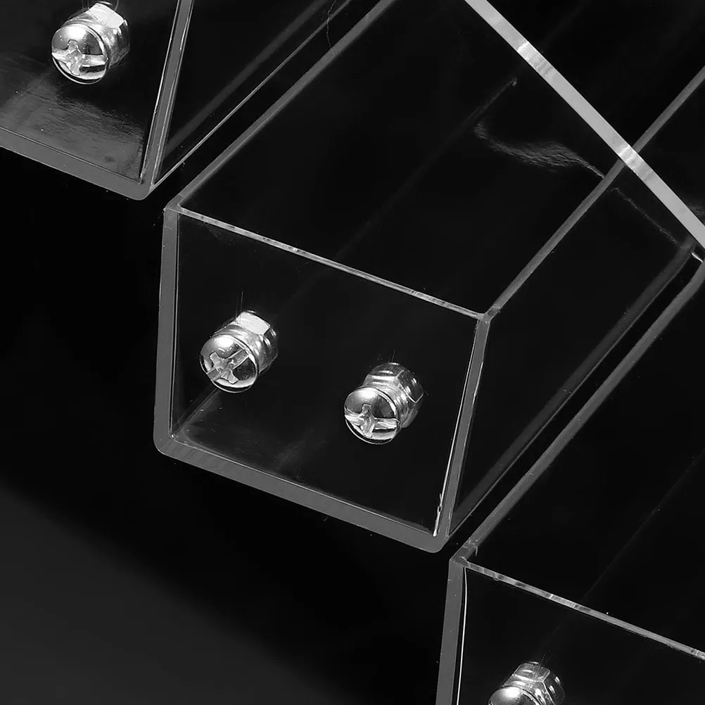 2Pcs Sturdy Acrylic Paint Holder Multilayer Display Stand for Brushes Pens and Art Supplies Organizing Acrylic Paint Holder