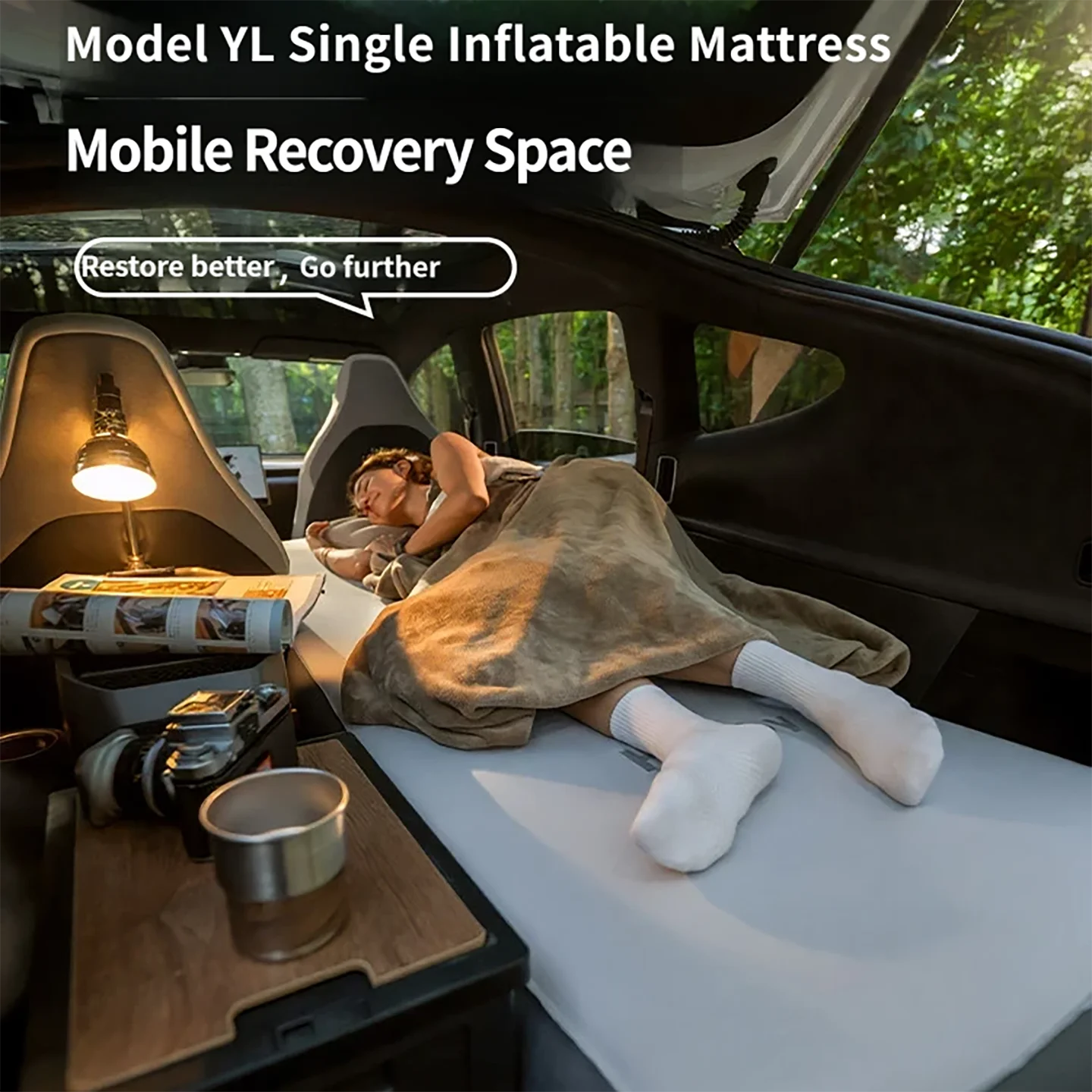 For Tesla Model YL 2025 2026 Car Inflatable Mattress With Quick Inflation And Convenient Storage In The Trunk For Sleeping Pads